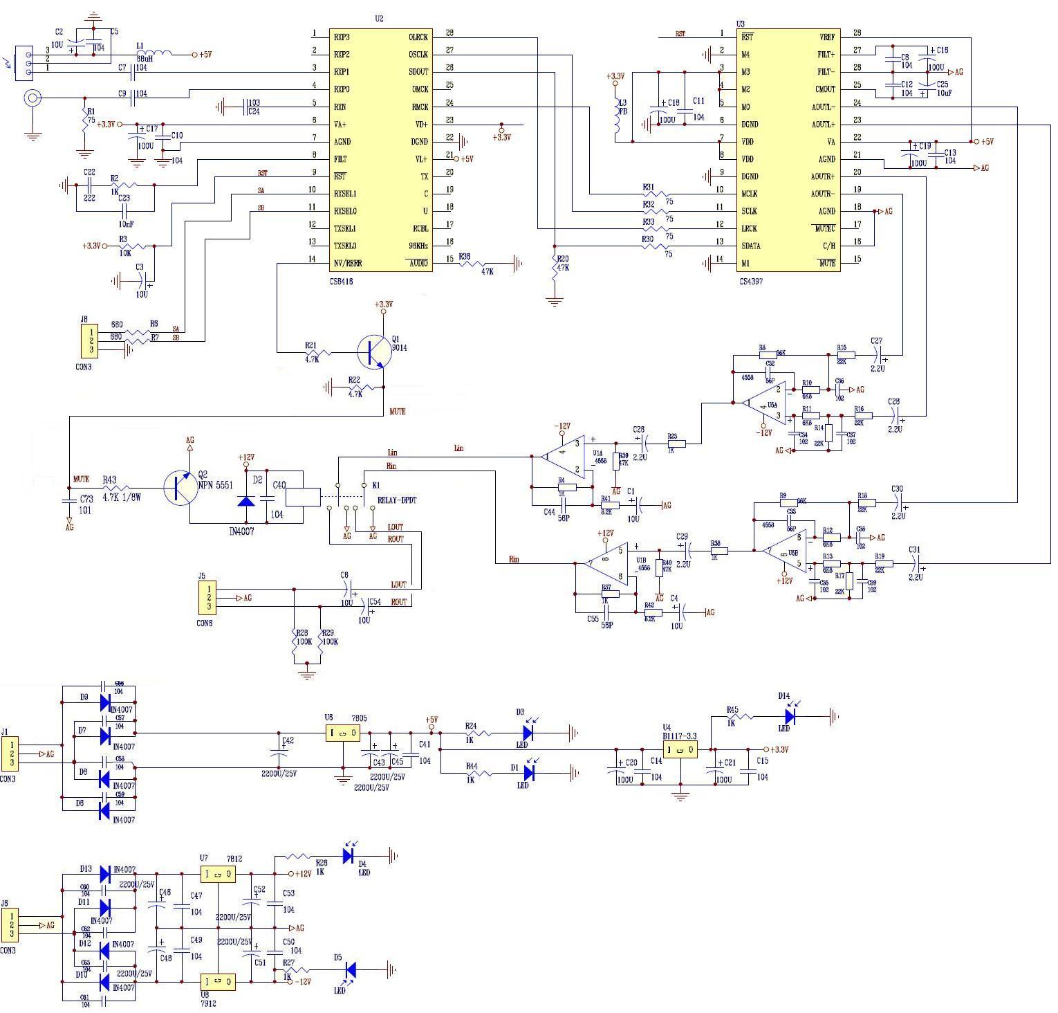 Schema elettrico v dac